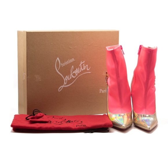 Christian Louboutin Jessie Joli Crystal Embellished Bootie EU 38.5 - Picture 2 of 9